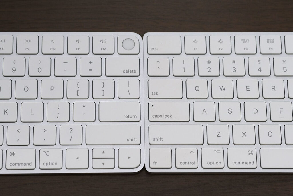 Magic Keyboard 新旧の違い(本体の丸み)