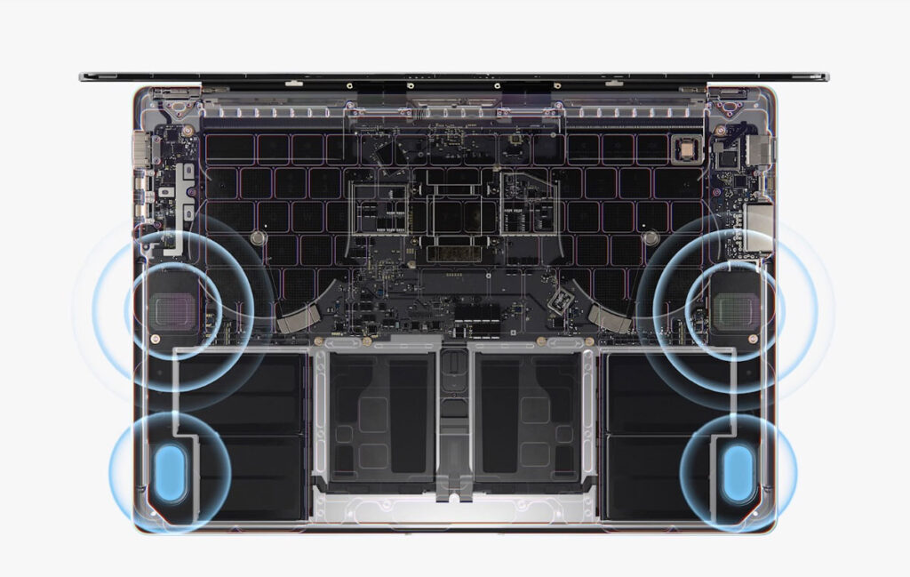 MacBook Pro 14、16インチのスピーカー