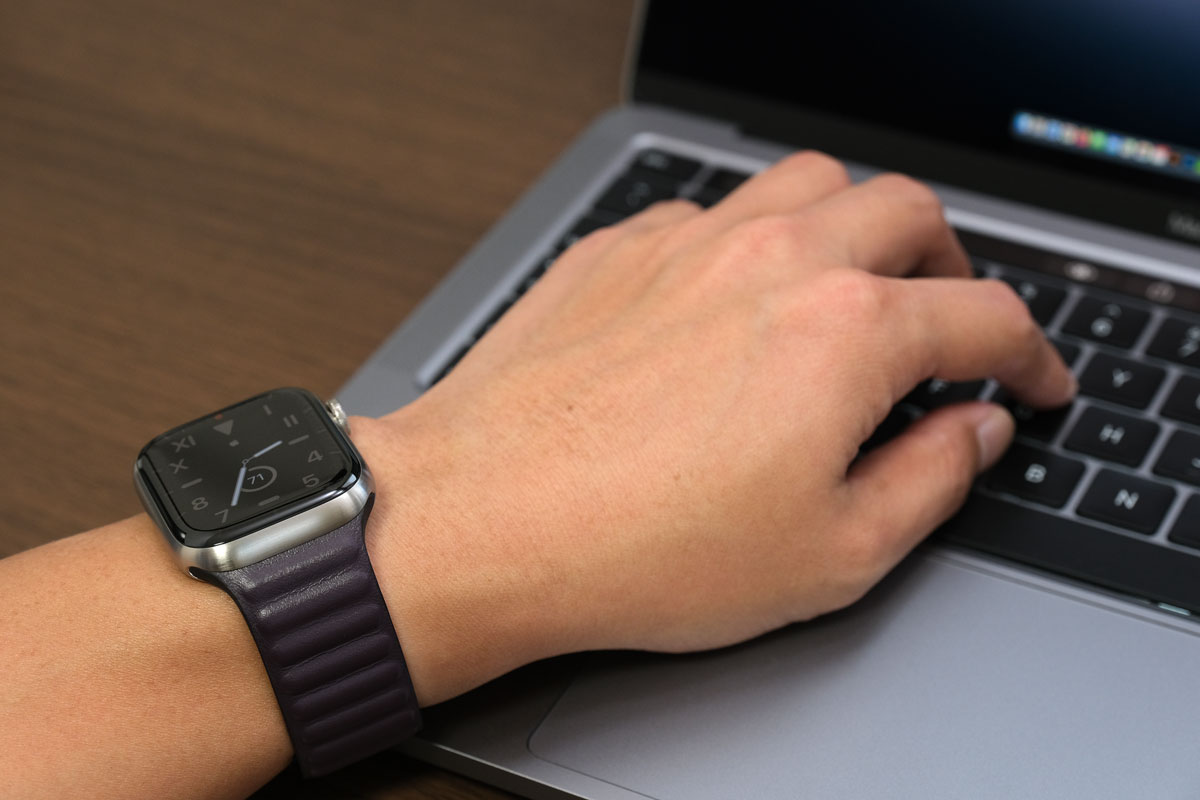 作業中もApple Watchで時間を確認できる