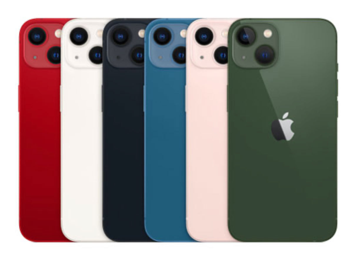 iPhone 13 カラーラインナップ