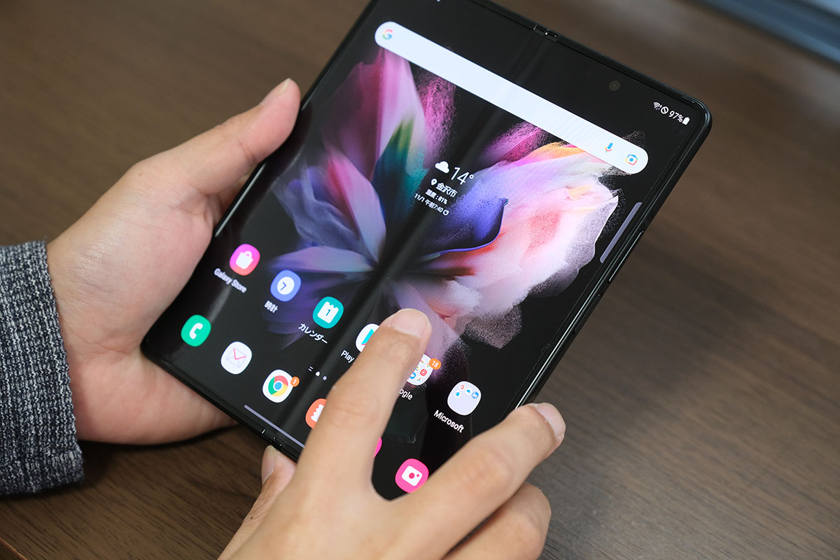 Galaxy Z Fold3 タブレットモード