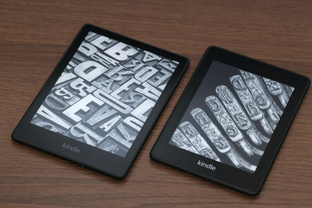 Kindle Paperwhite 2021 vs 2018(正面デザイン)