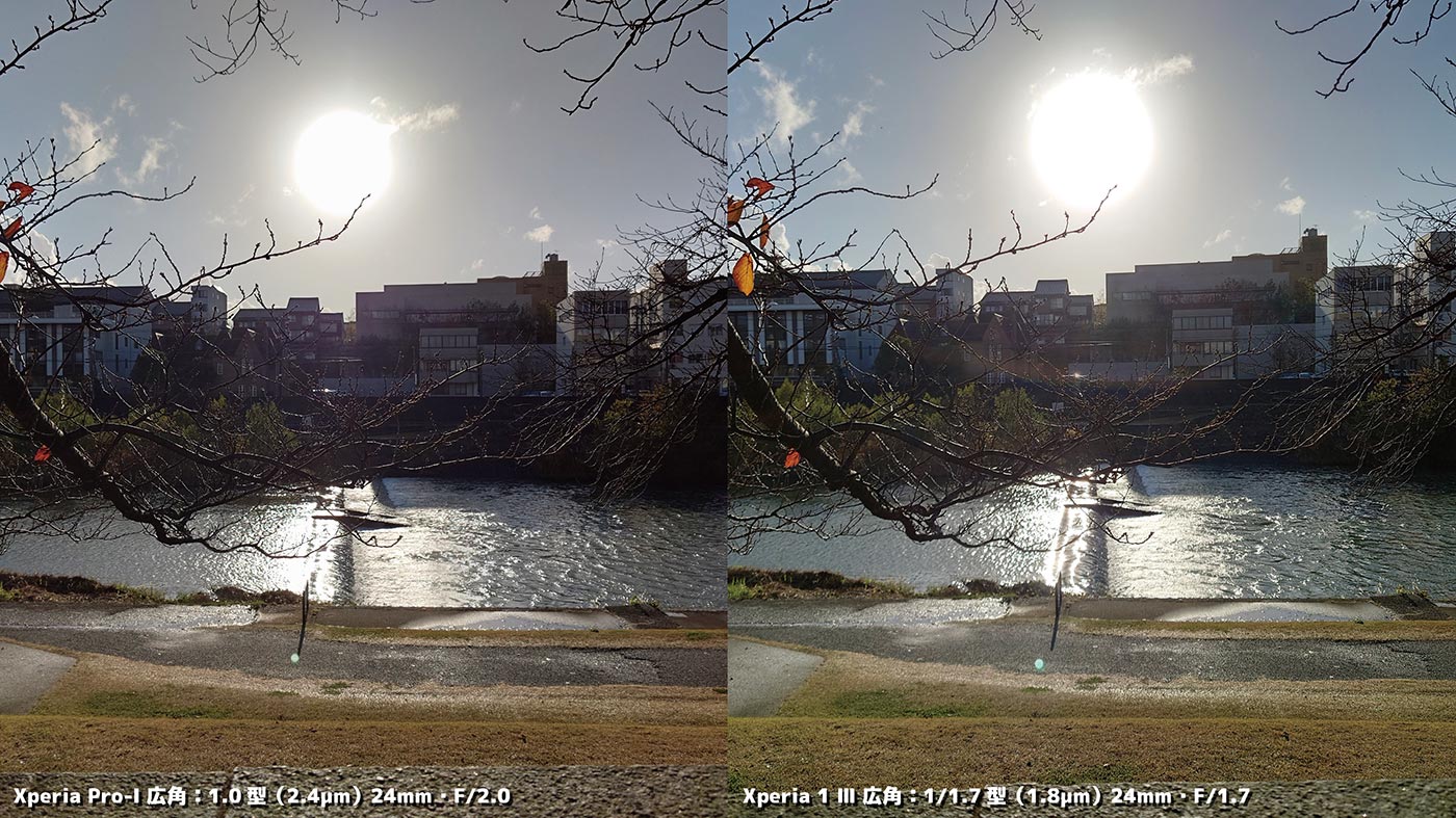 Xperia PRO-IとXperia 1 Ⅲ 広角カメラの比較 2