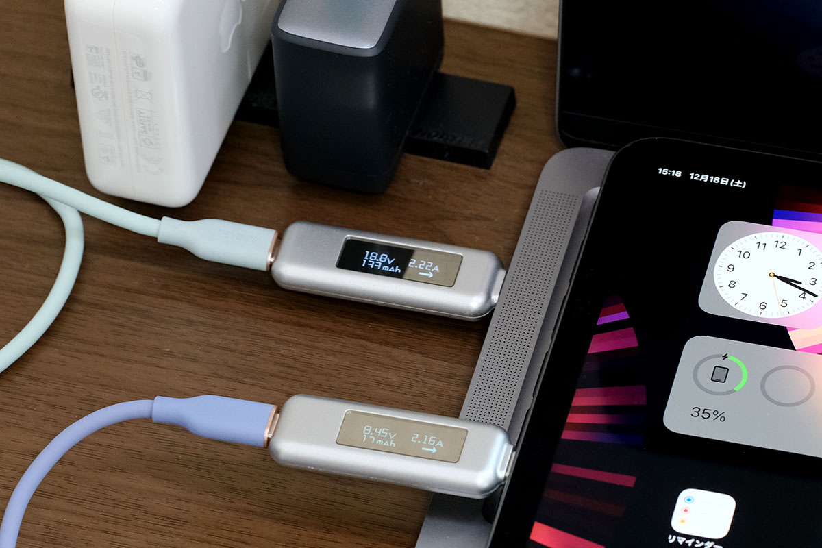 PowerPort III 2-Port 65WでiPad Pro 12.9インチ、MacBook Airを充電
