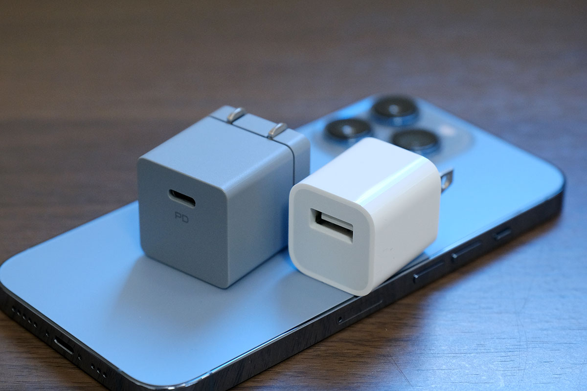 DIGIFORCE 20WとApple USB-A 5W