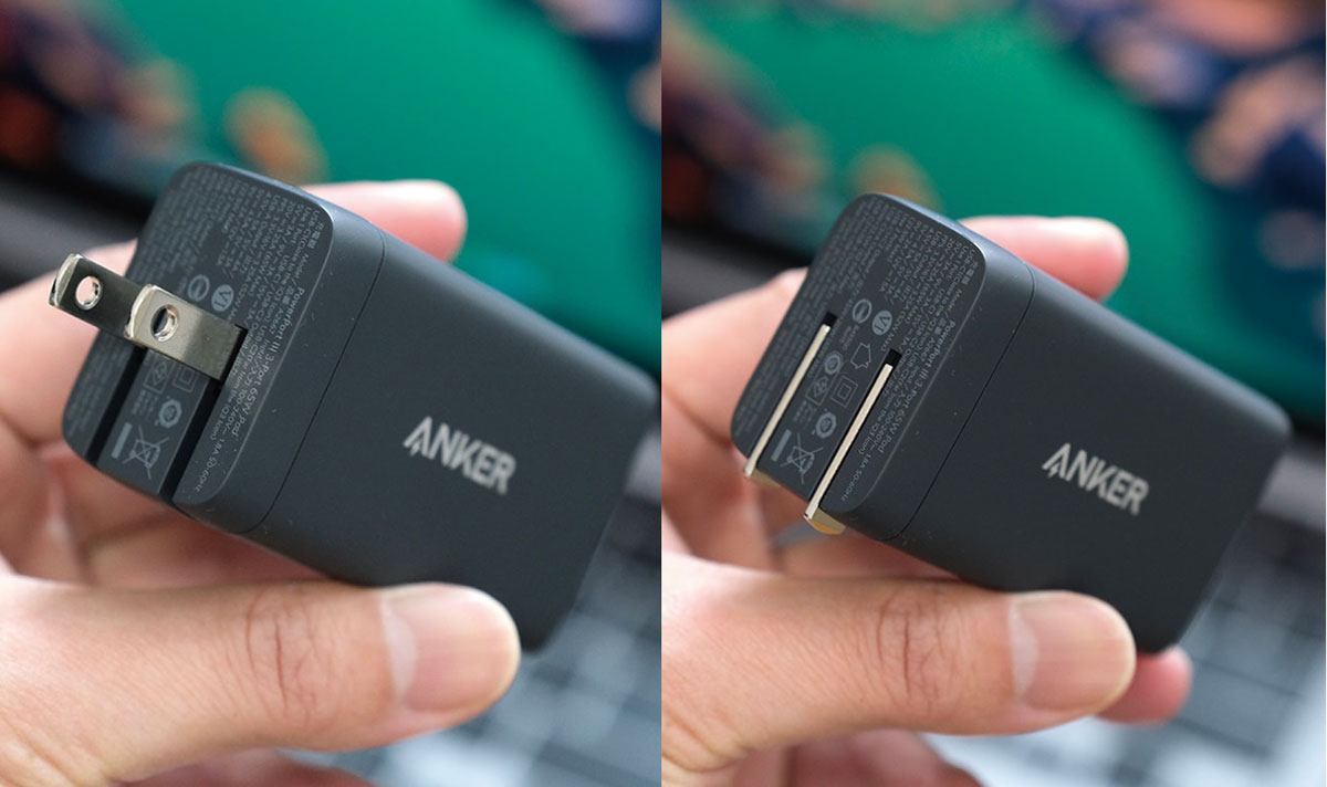 Anker PowerPort III 3-Port 65W Pod 折りたたみプラグ