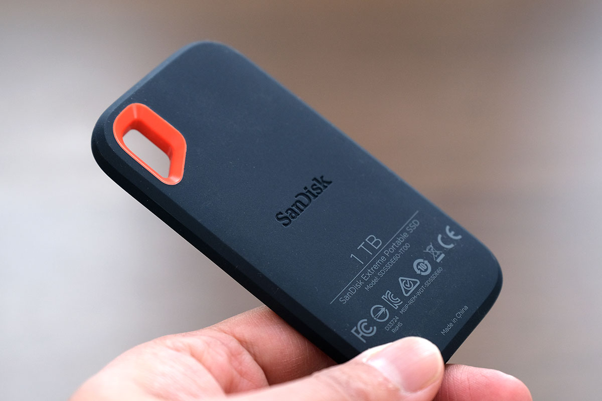 SanDisk Extreme Portable SSD E60 裏側
