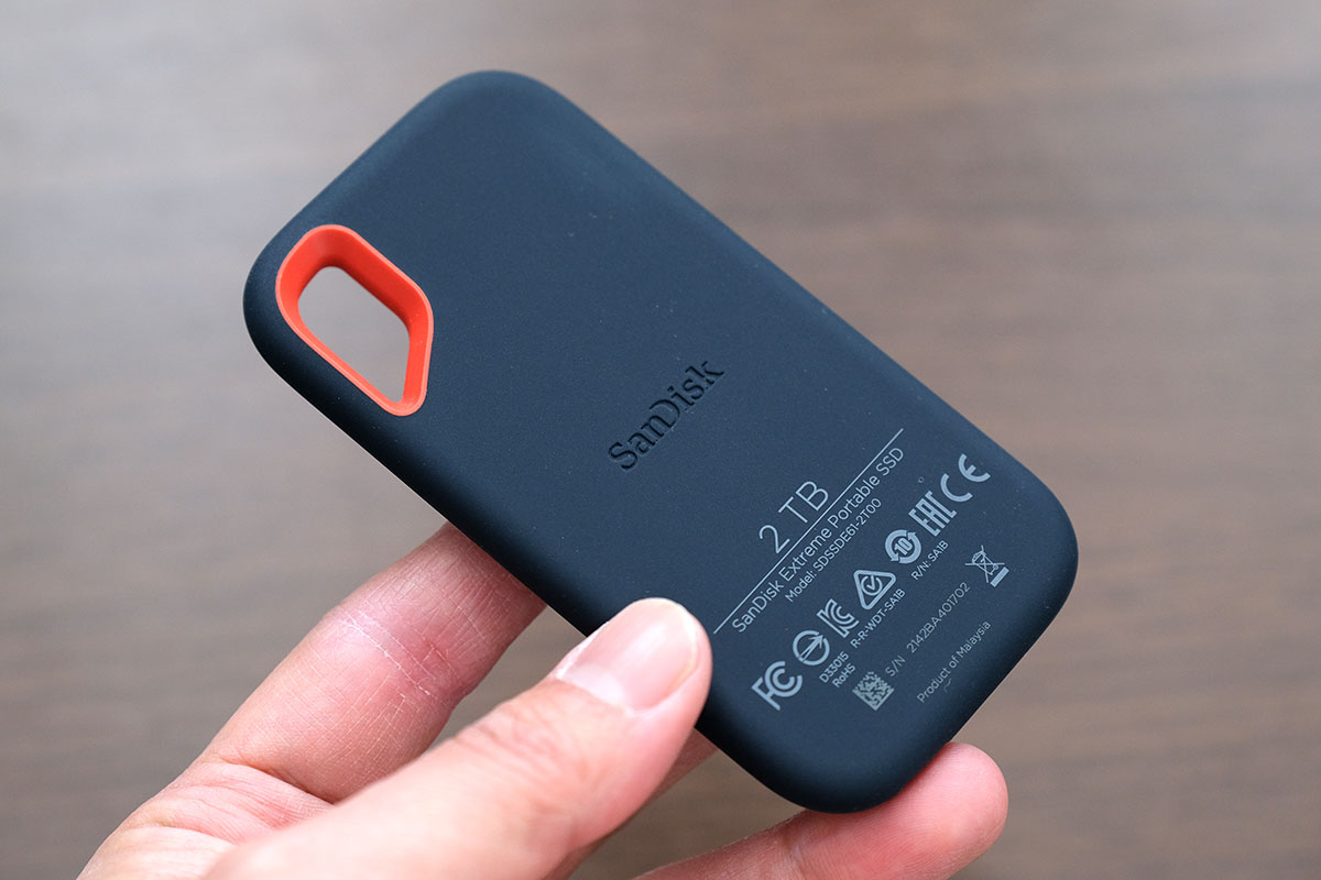 SanDisk Extreme Portable SSD E61 裏側