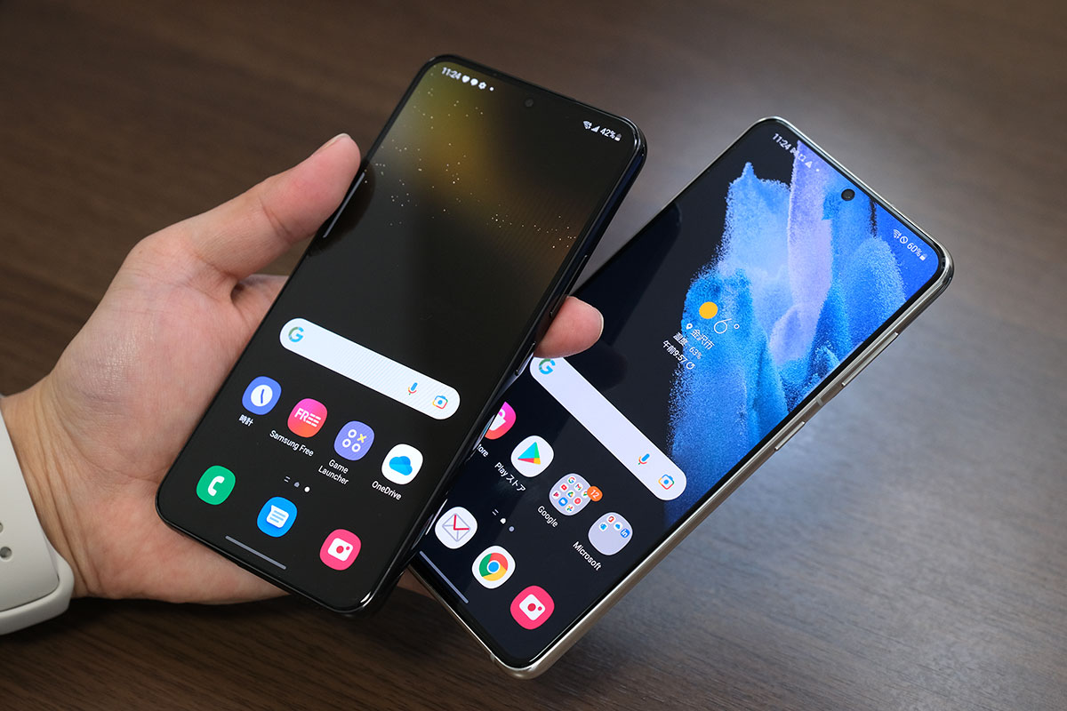 Galaxy S22・S21 サイズ感の違い