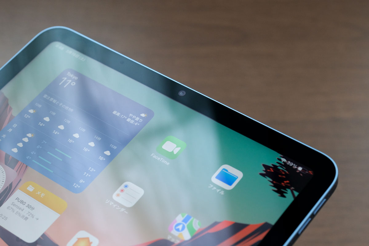 iPad Air(第5世代)のインカメラ