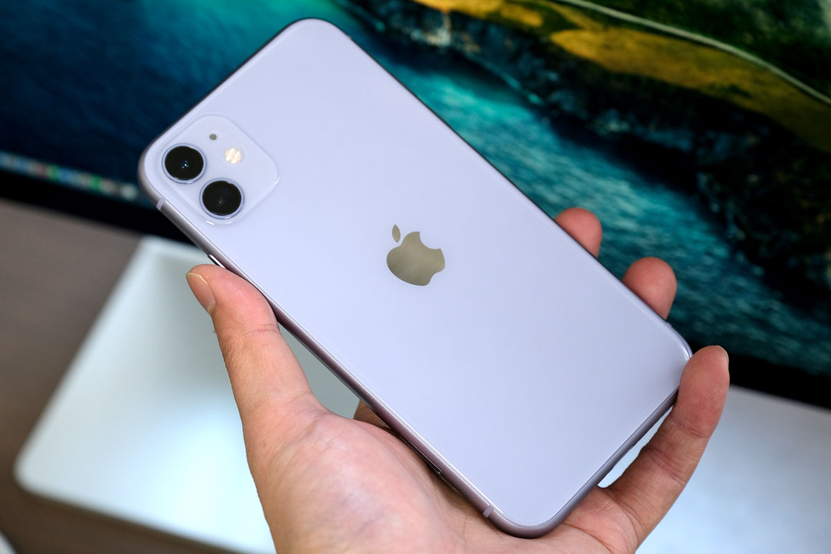 iPhone 11 パープル 指紋