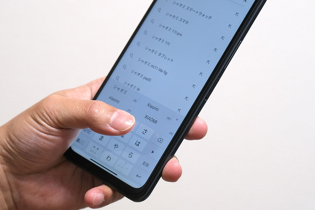 Redmi Note 10T 片手操作は少し難しい