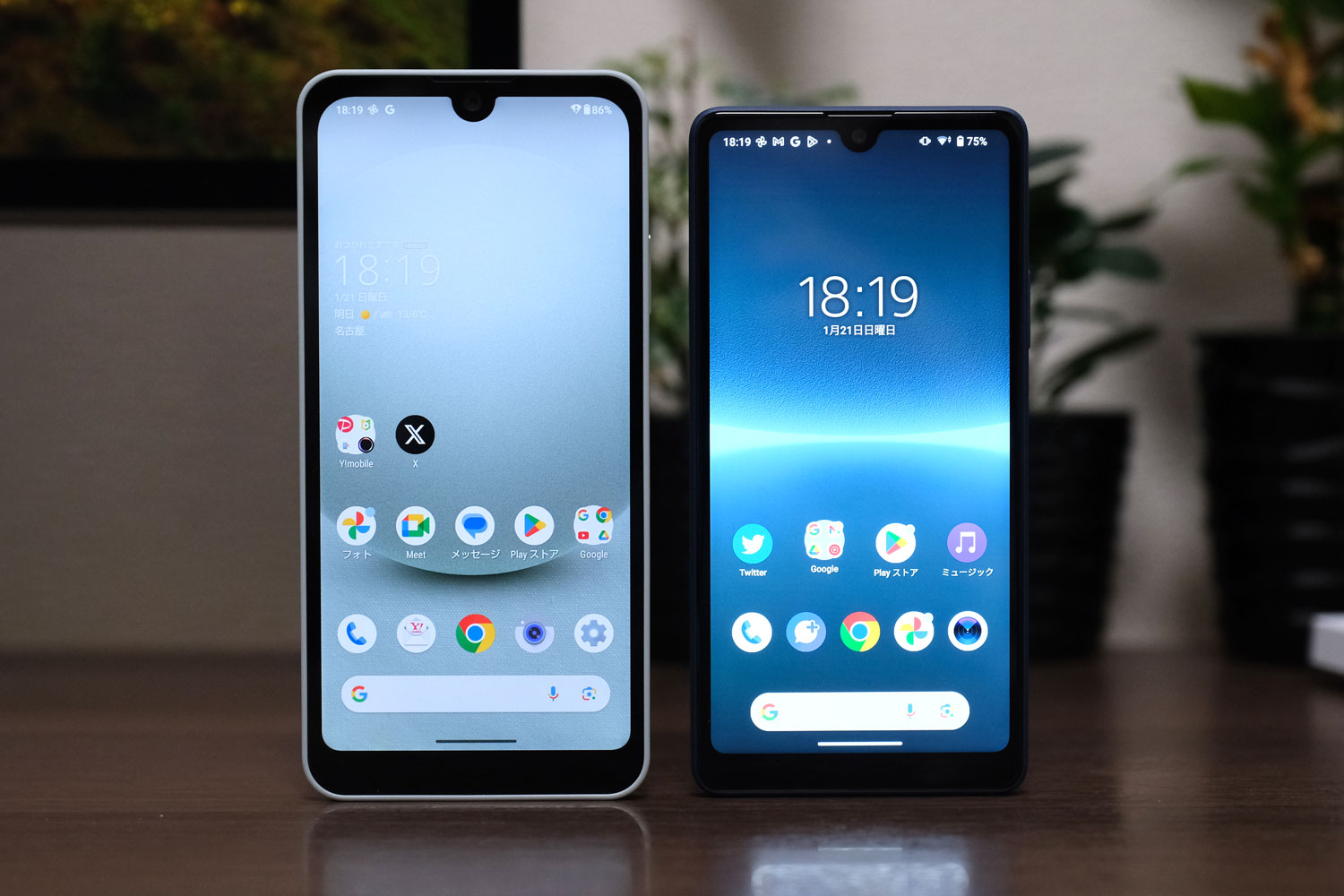 AQUOS wish3 vs Xperia Ace III 正面ディスプレイ