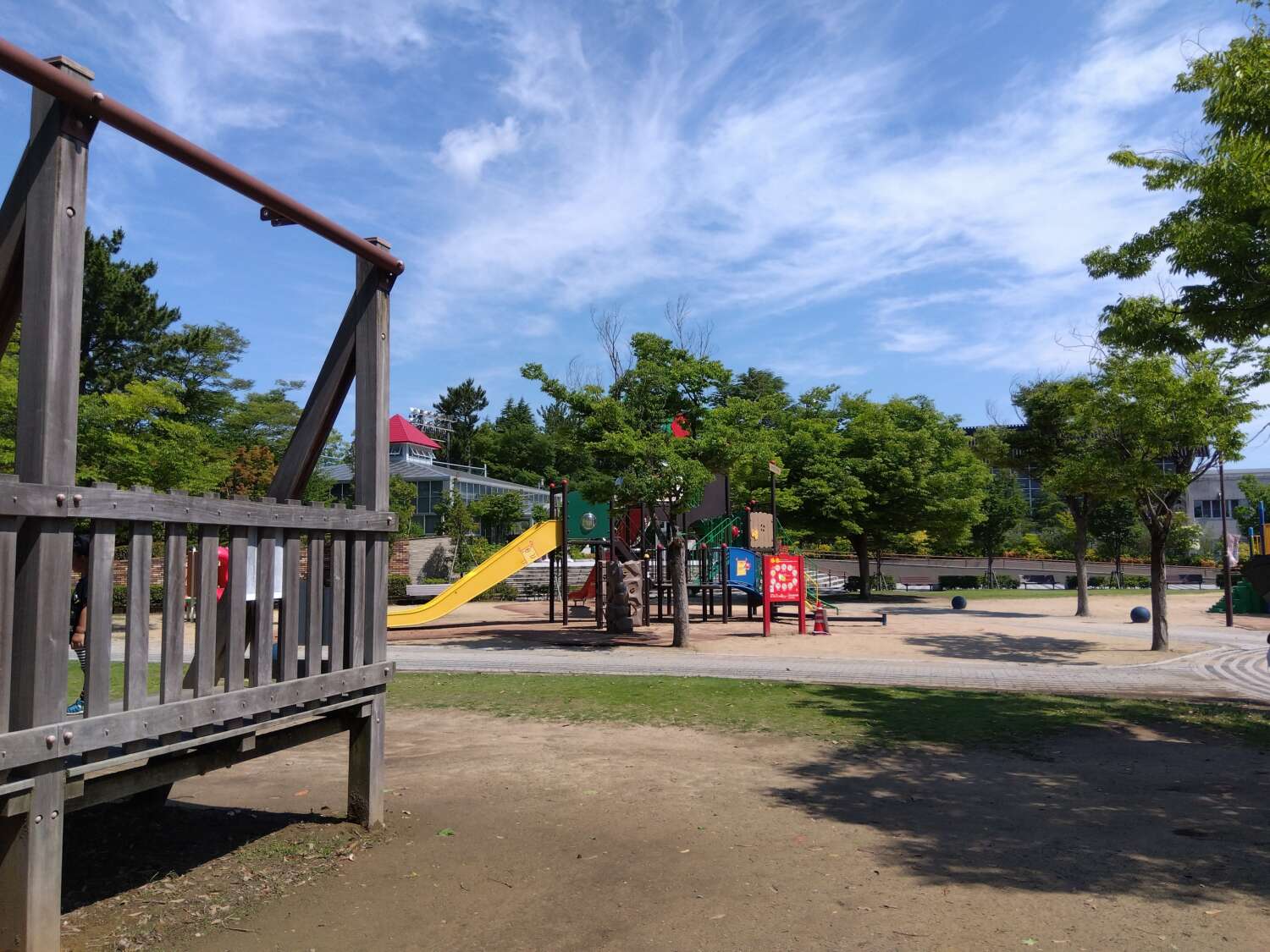 AQUOS wish2:広角カメラで公園を撮影