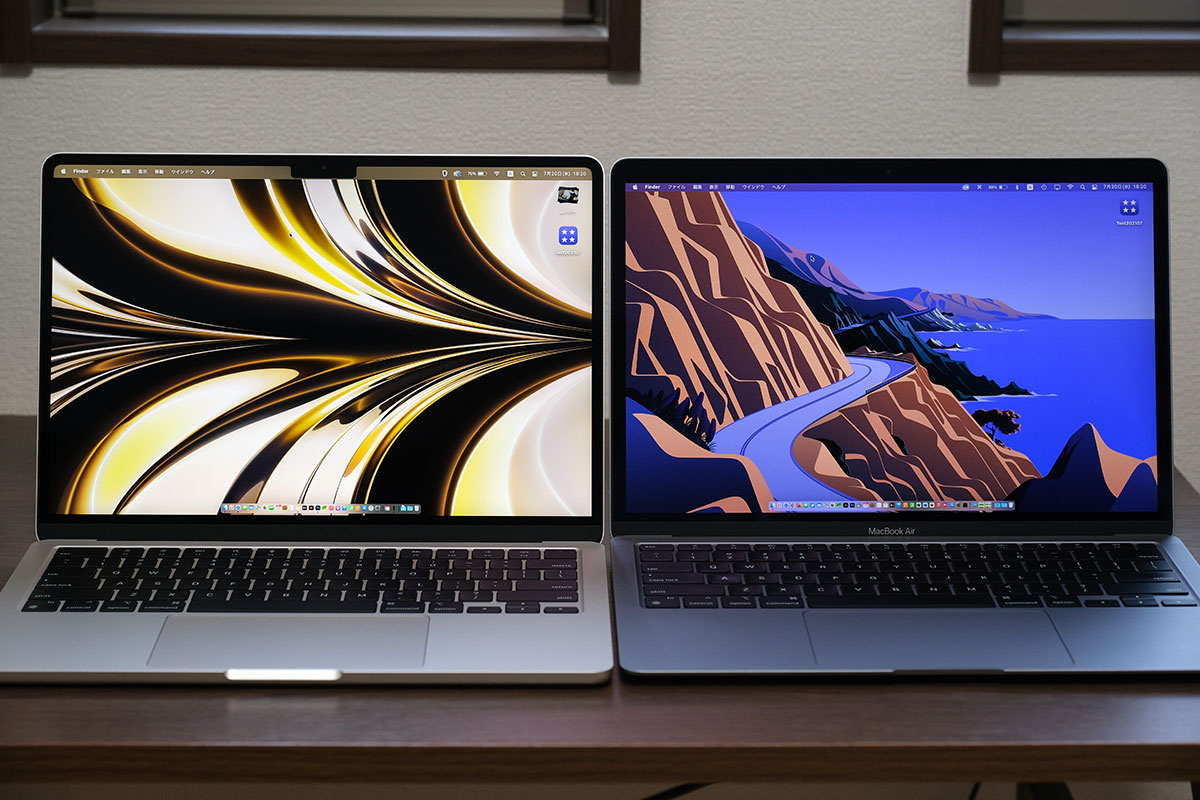 MacBook Air(M2)とMacBook Air(M1)