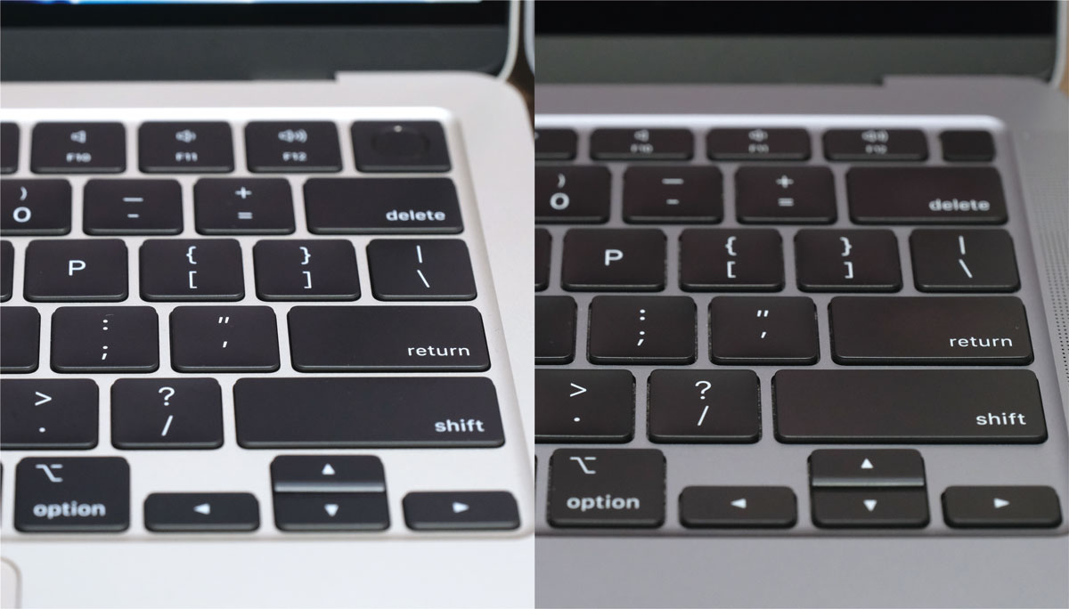 MacBook Air(M2)キーの高さが低くなった