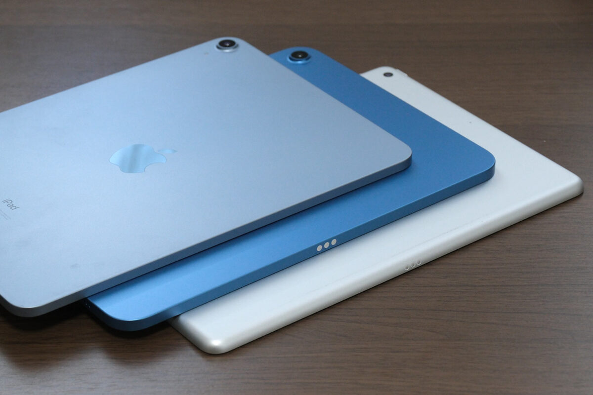iPad Air(第5世代)とiPad(第10世代)・(第9世代)の筐体デザイン