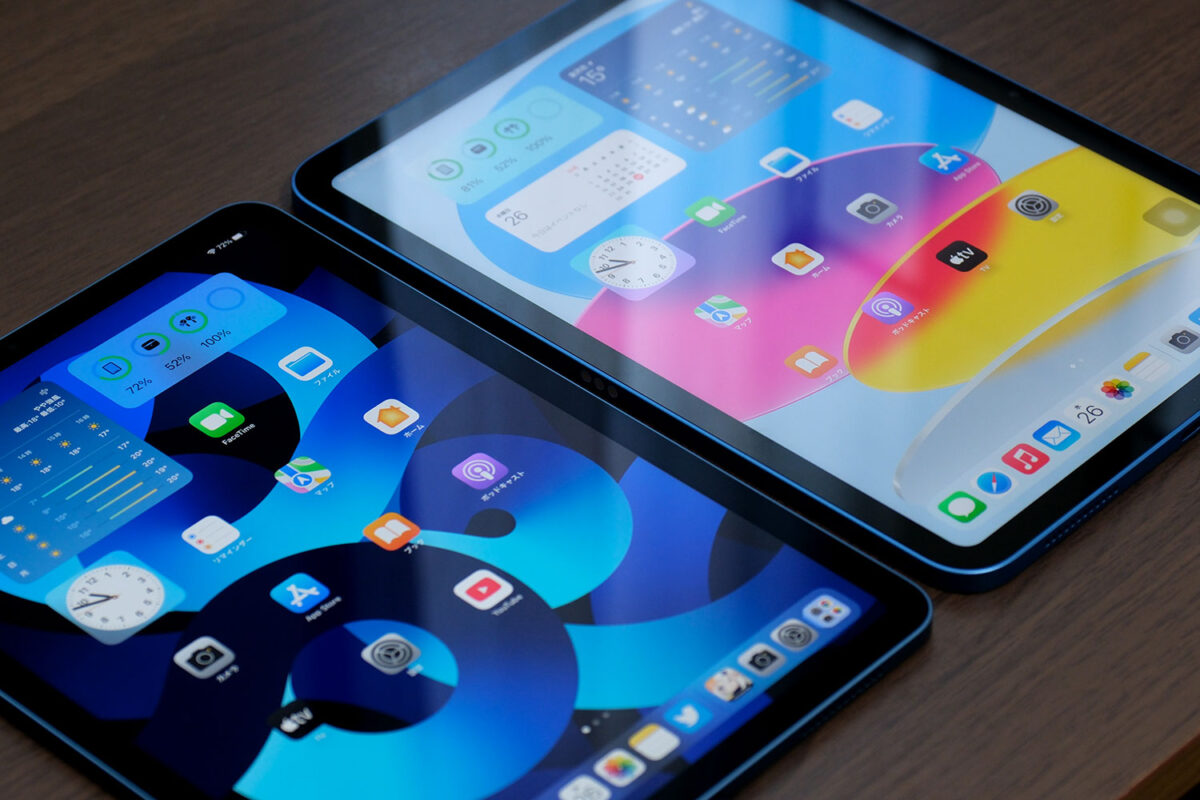 iPad Air(第5世代)・iPad(第10世代)のディスプレイ反射具合