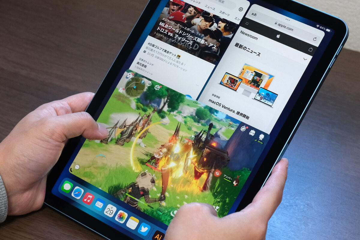 iPad Pro 11インチ(第4世代)ステージマネージャ縦持ち
