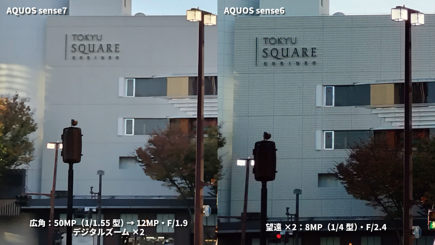 AQUOS sense7 望遠画角で撮影