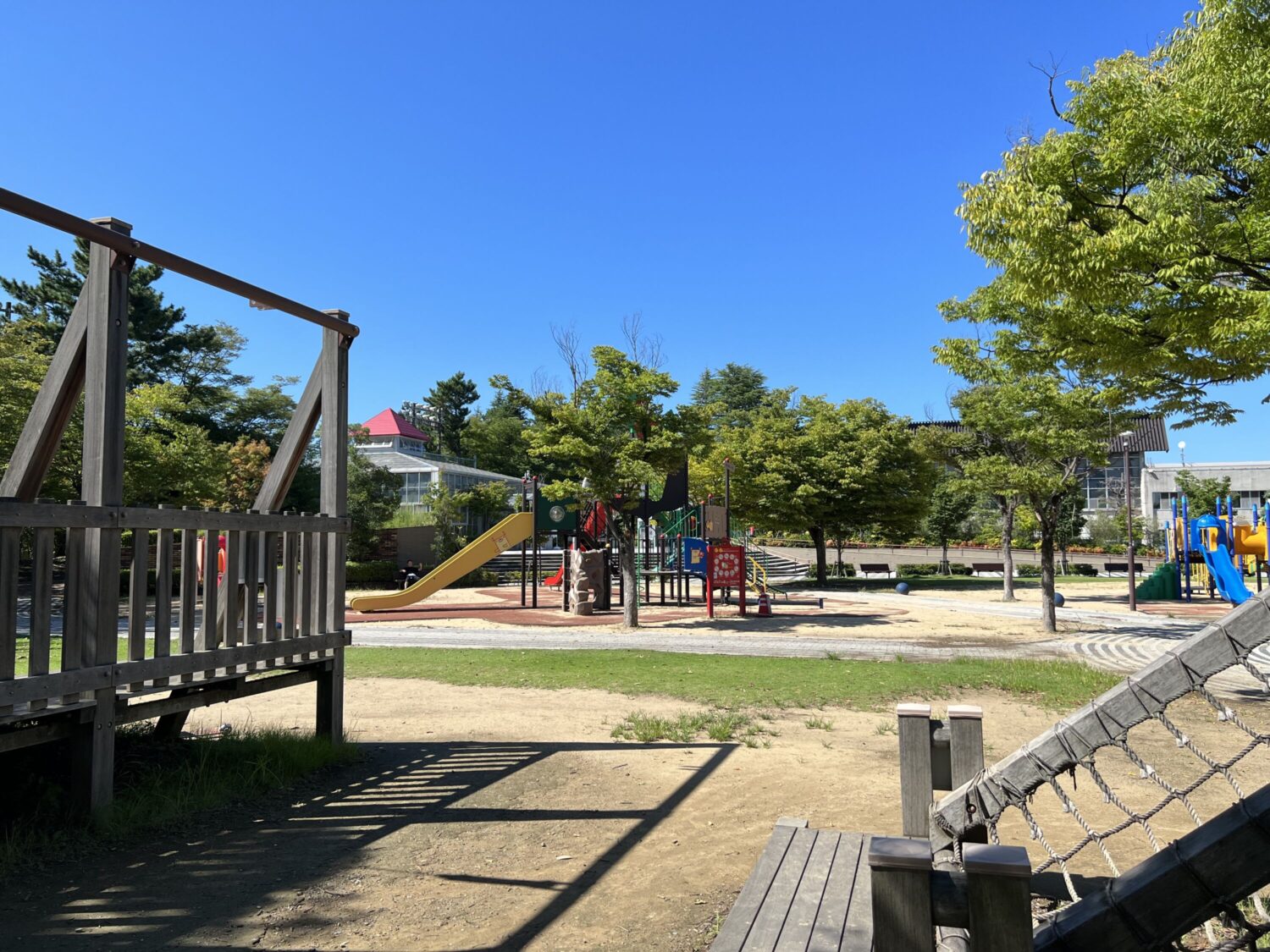 iPhone 13 Pro 広角カメラで公園を撮影