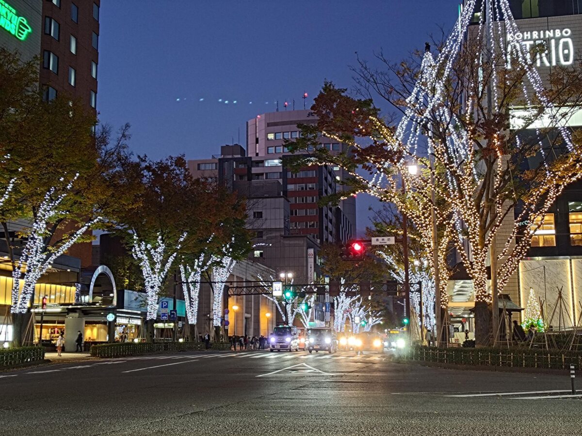 Zenfone 9 広角 × 2 夜景を撮影