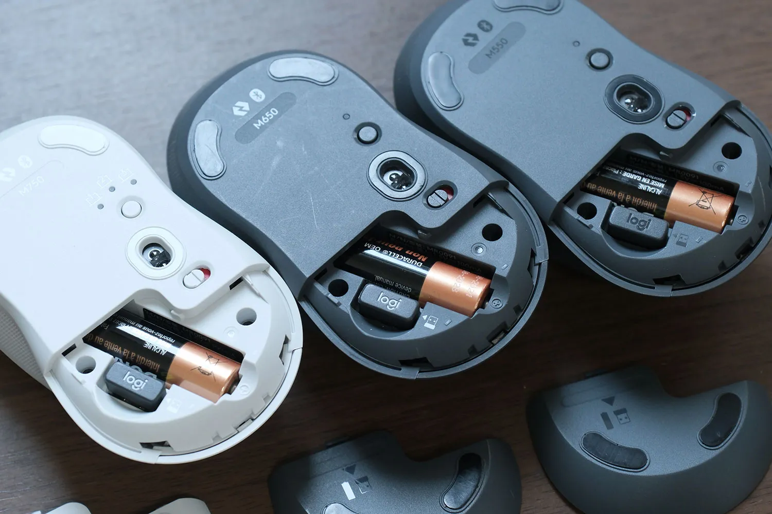 Logicool M750、M650、M550 単三電池を採用
