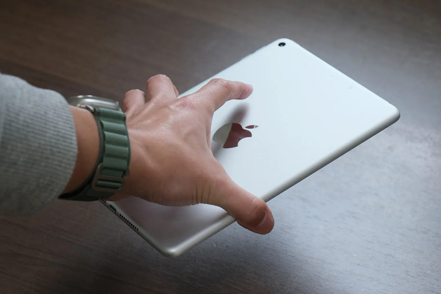 iPad mini(第5世代)片手サイズ