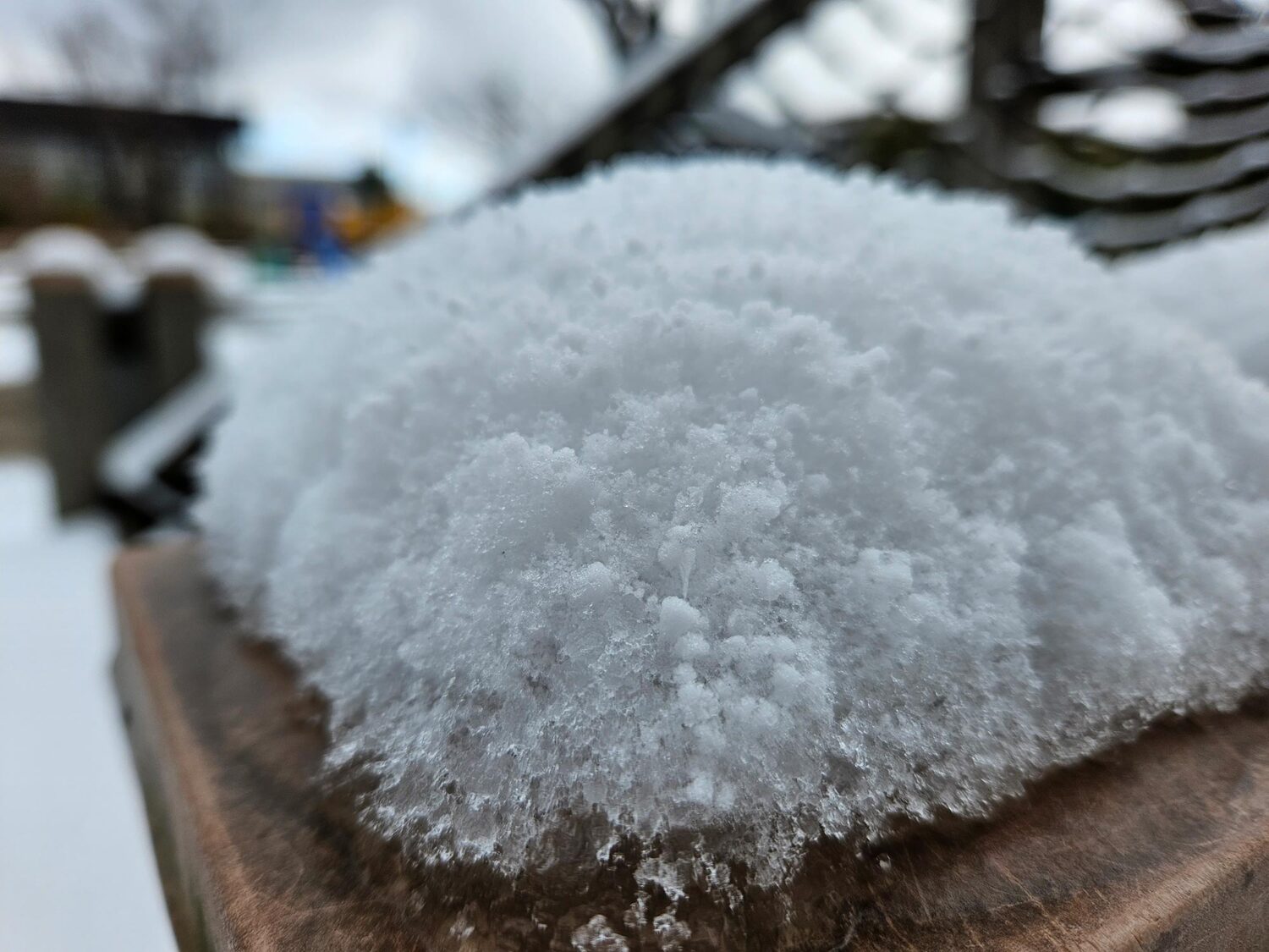 Galaxy S23 広角カメラで雪盛りを撮影