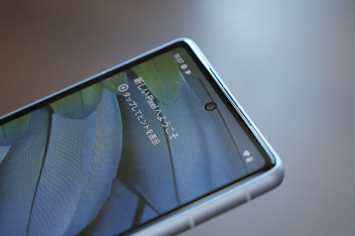 Pixel 7a 画面上部