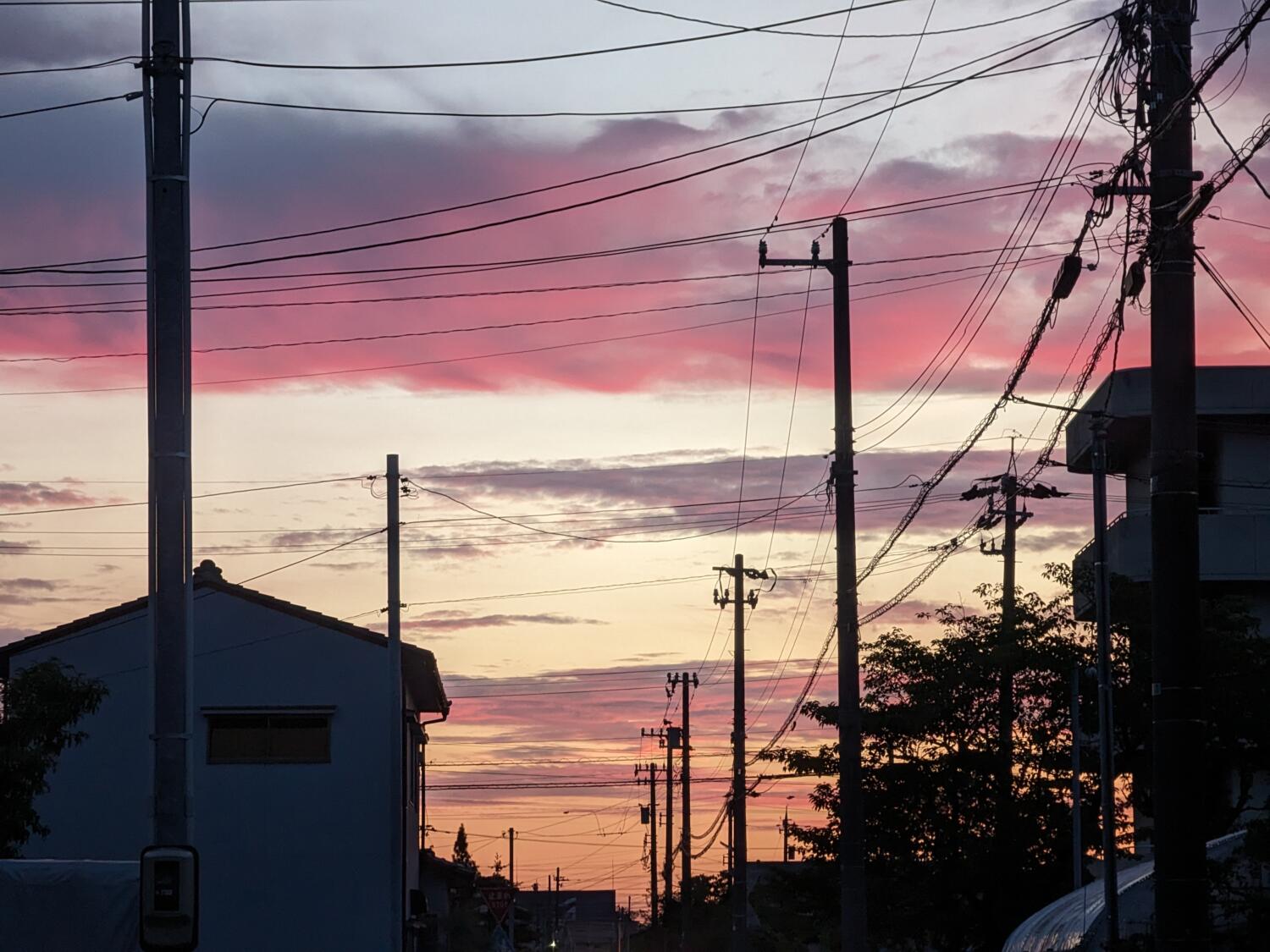 Pixel Fold 望遠カメラ(×5)で夕焼けを撮影