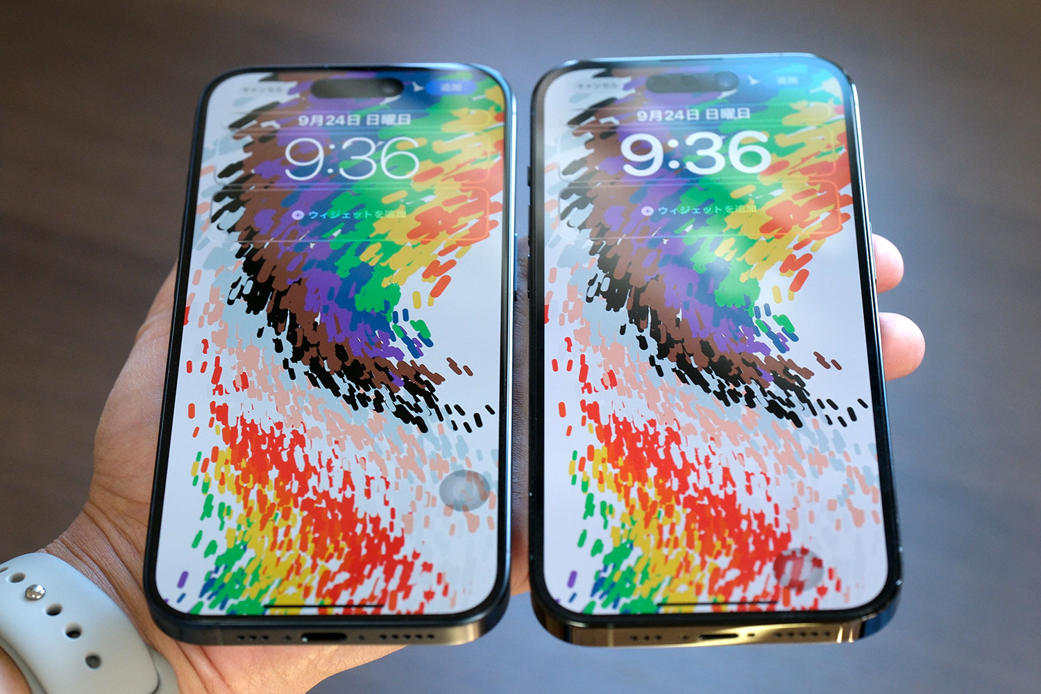 iPhone 15 Pro vs 14 Pro ベゼル幅