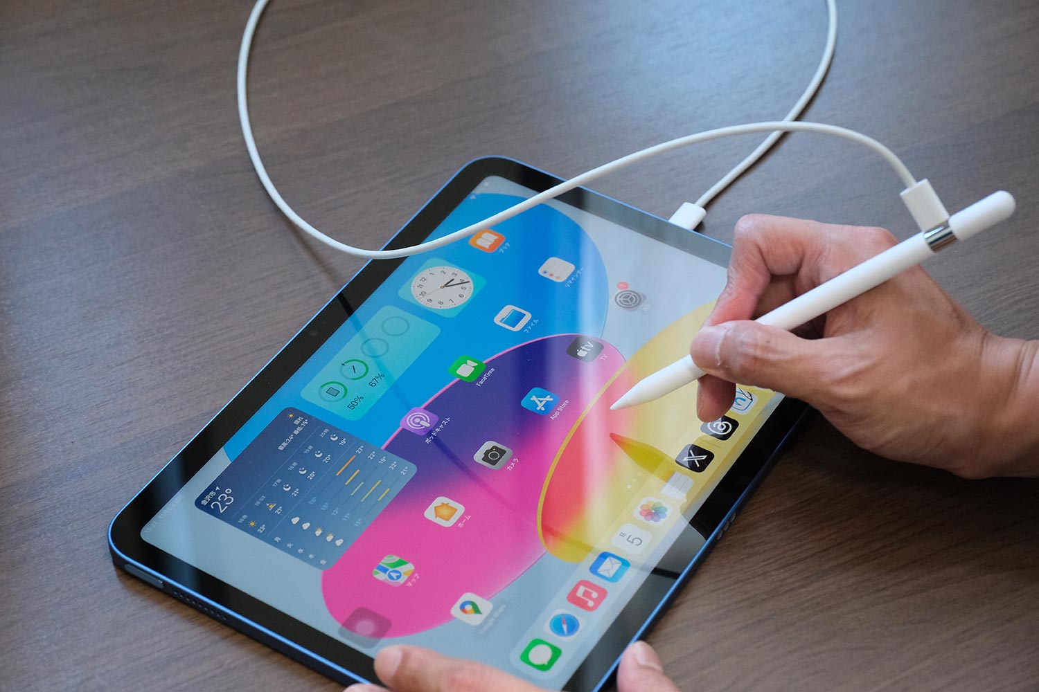 Apple Pencil（USB-C）充電しながら使える