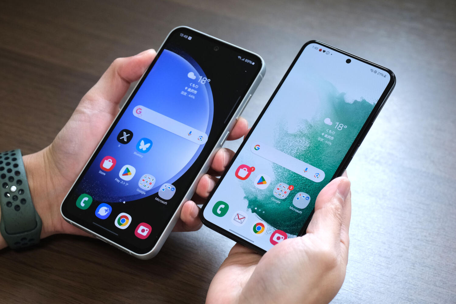 Galaxy S23 FE vs S22 サイズ感