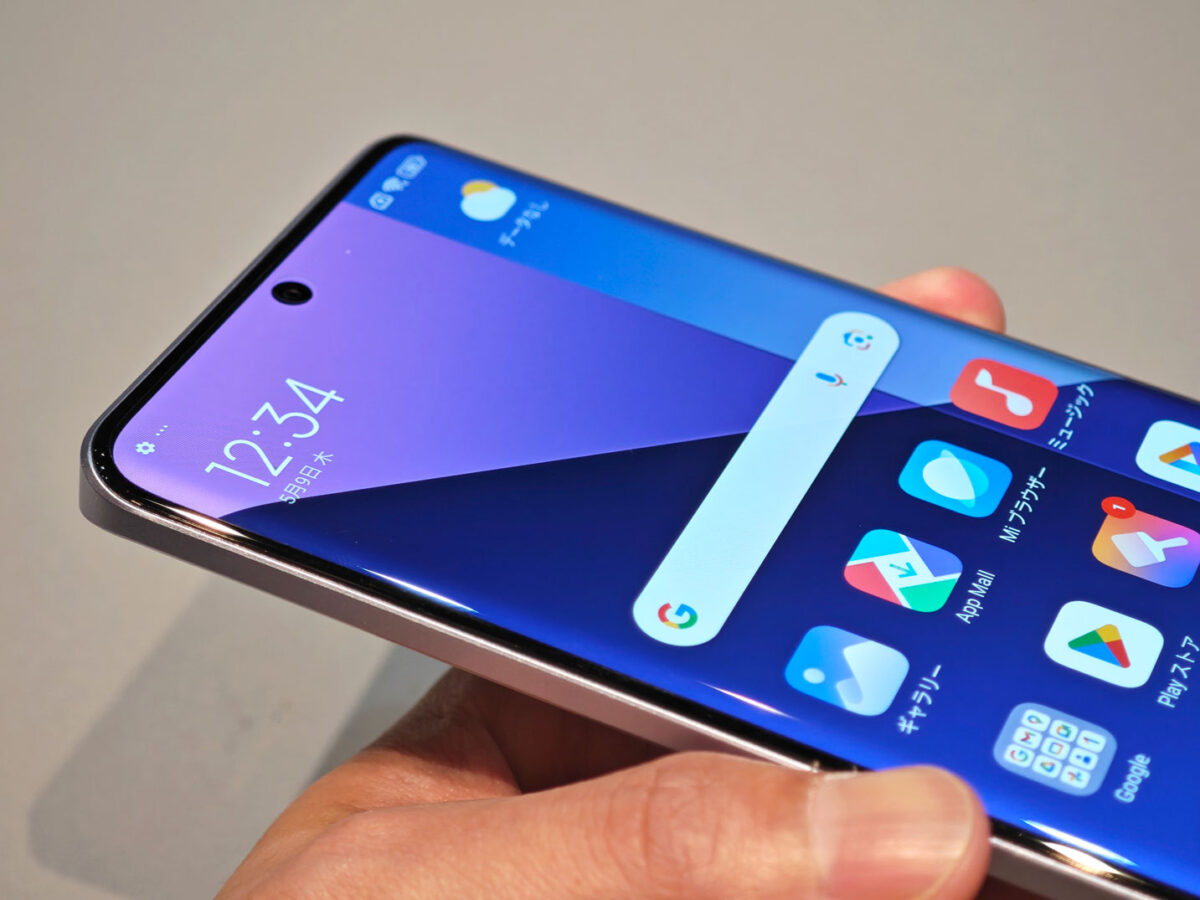 Redmi Note 13 Pro+ 5G エッジパネル横側