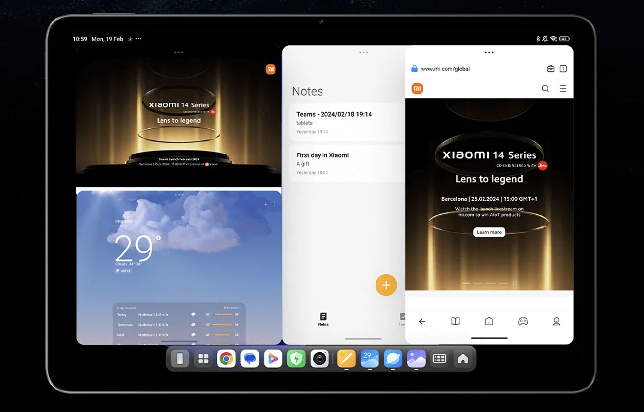 Xiaomi Pad 6S Pro 12.4 マルチウィンドウ