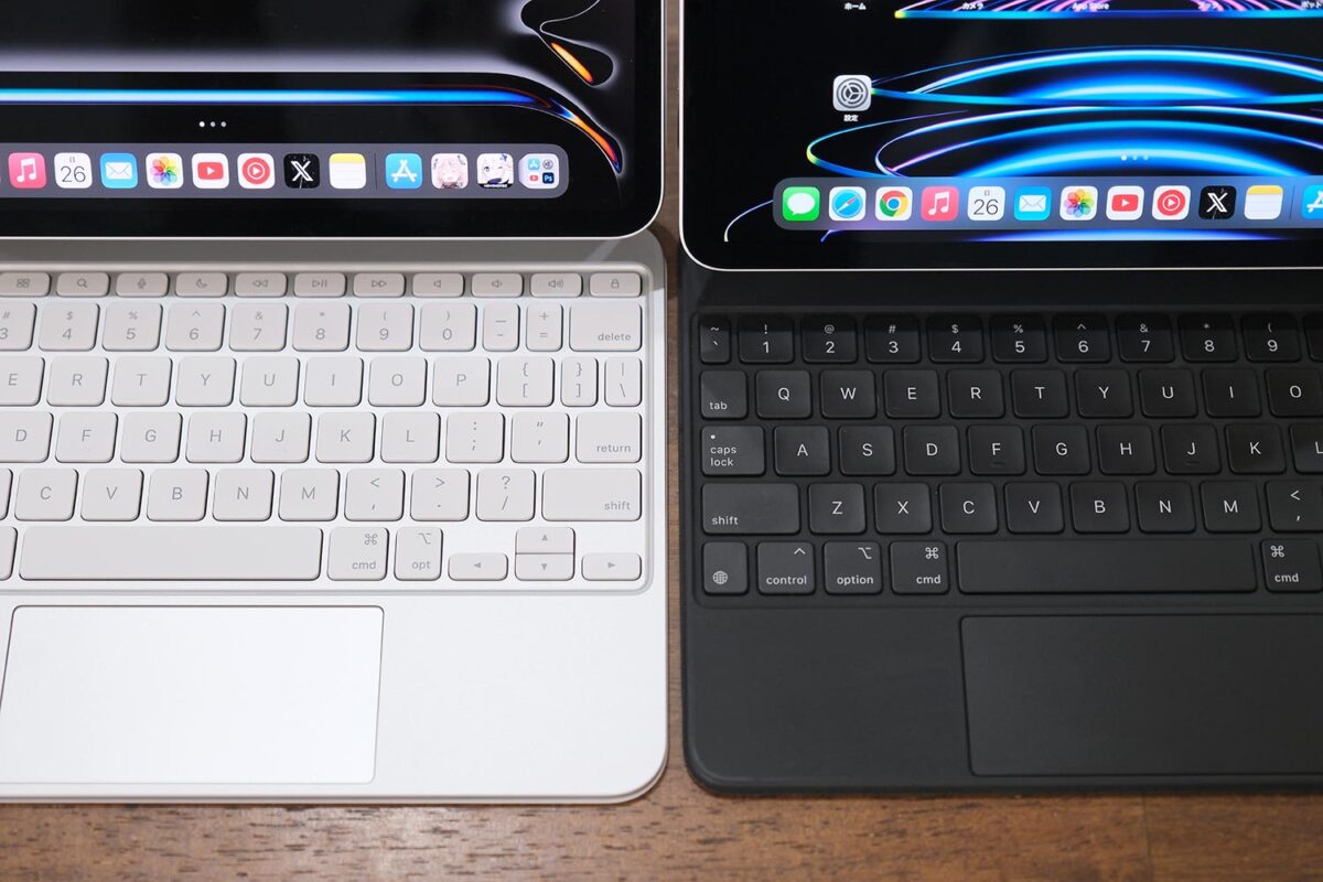 iPad Pro 11インチ M4 vs M2  Magic Keyboard キー配列比較