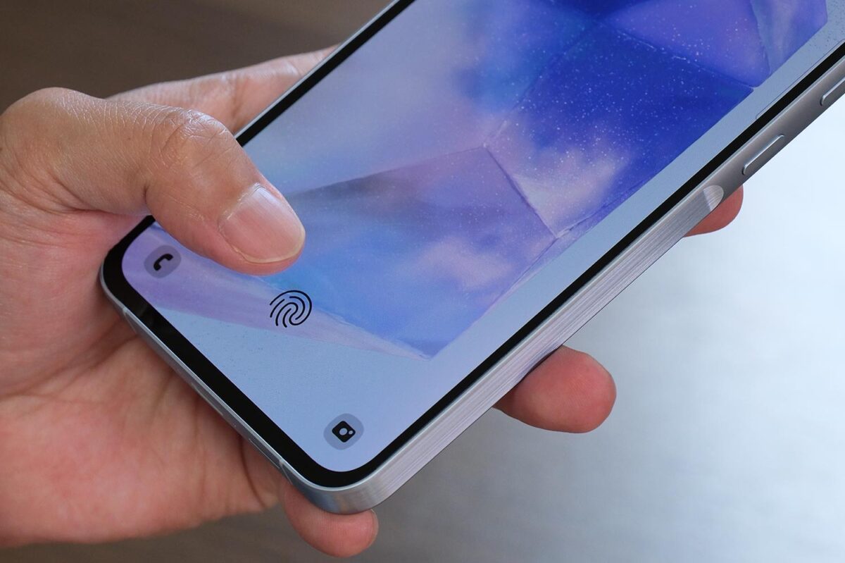 Galaxy A55 5G 画面内指紋認証