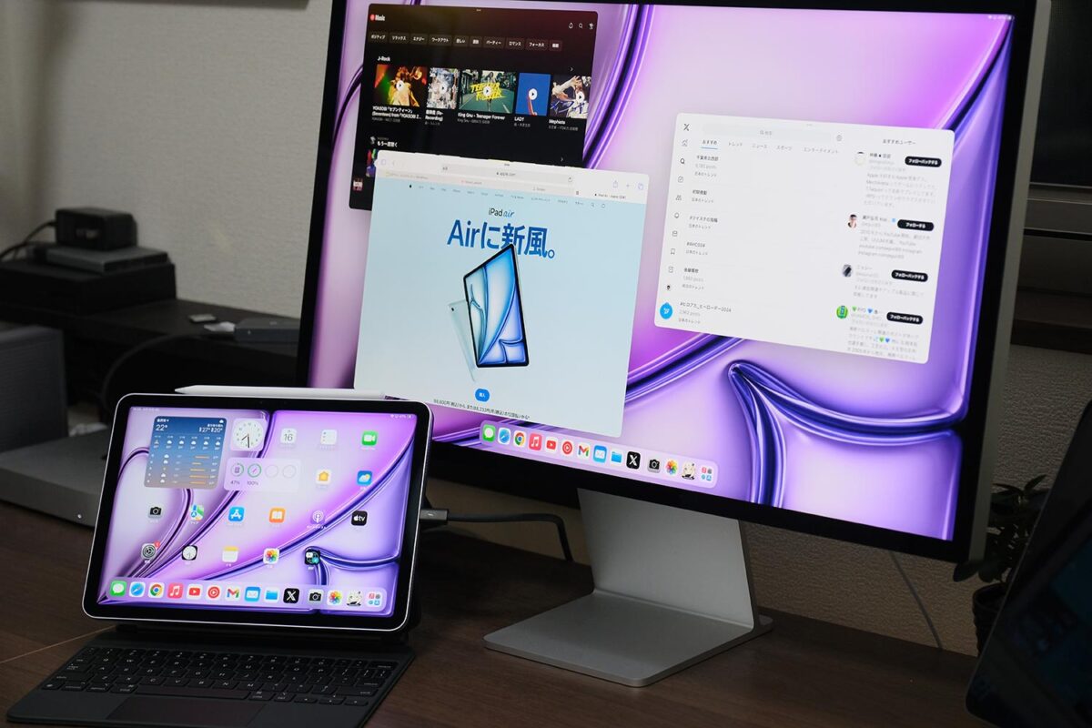 iPad Air 11インチ(M2)外部モニター拡張モード