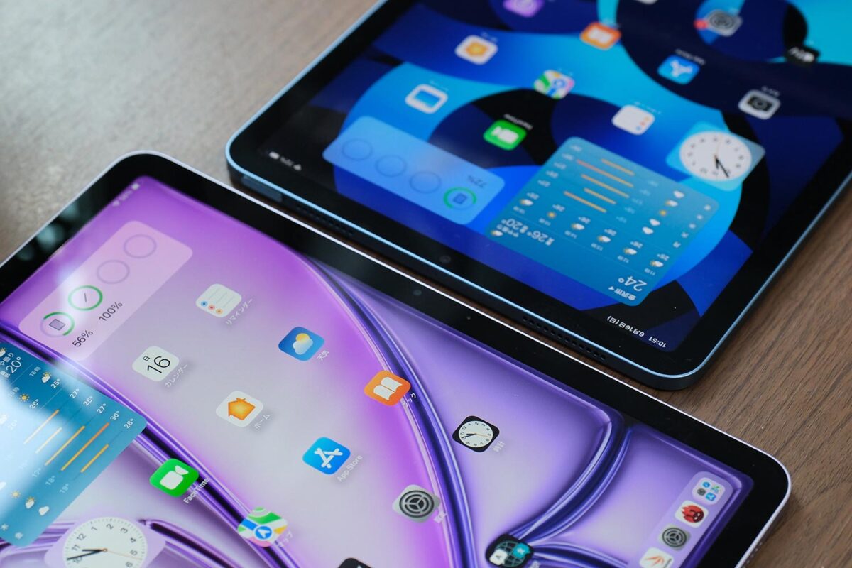 iPad Air(M2)vs(第5世代)フロントカメラの位置