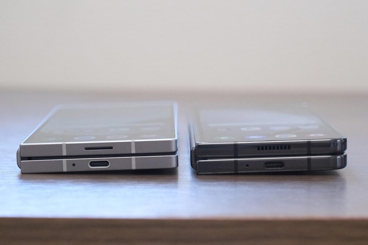 Galaxy Z Fold6 vs Z Fold5 閉じた状態