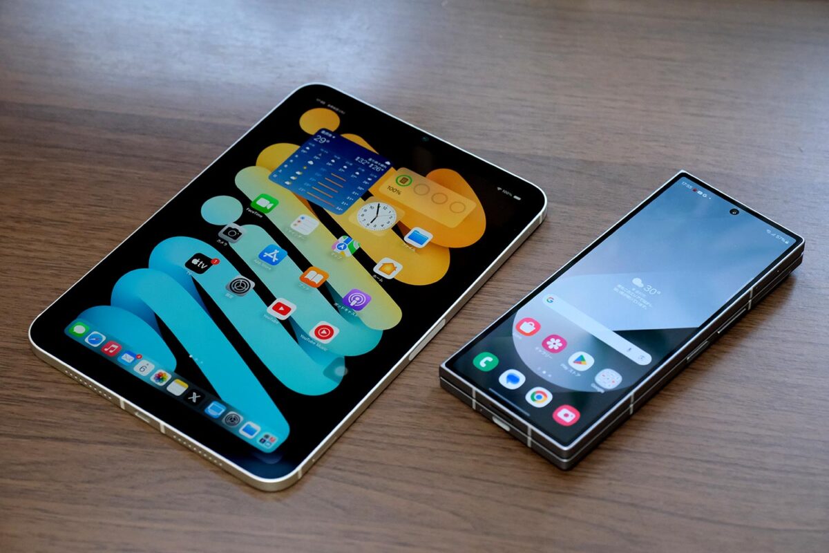 iPad mini6 vs Galaxy Z Fold6(close)