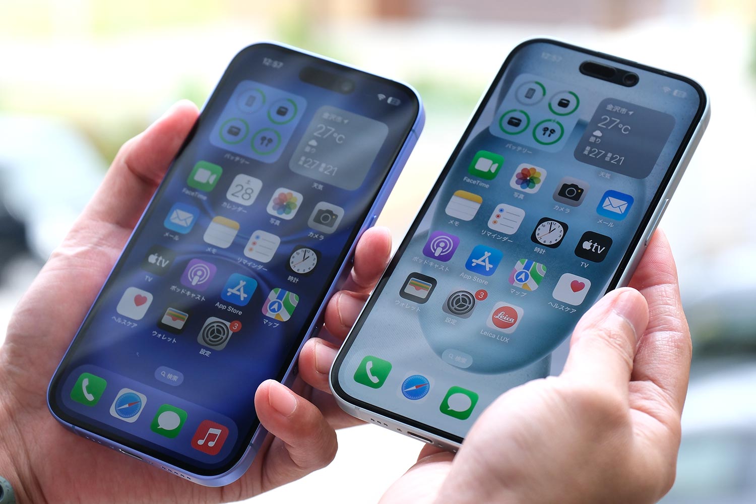 iPhone 16 vs 15 画面サイズ