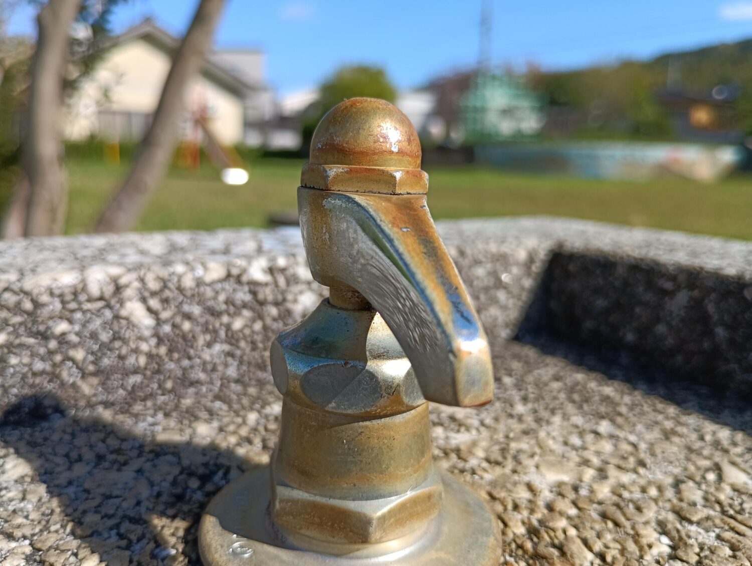 らくらくスマートフォンa(広角×1):公園の水道