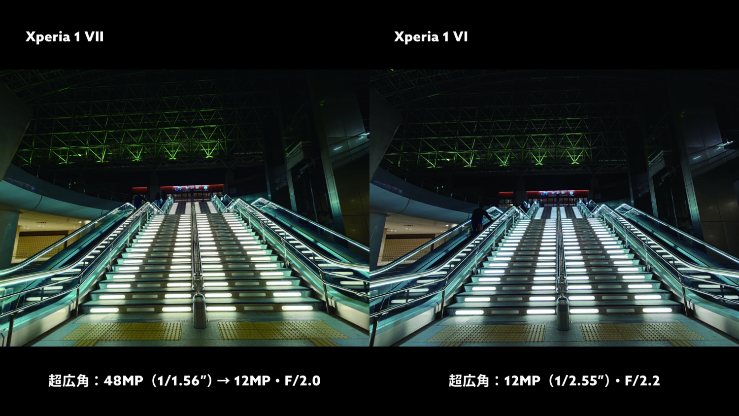 Xperia 1 VII vs 1 VI 超広角カメラ:金沢駅
