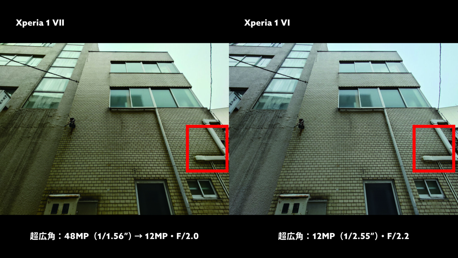 Xperia 1 VII vs 1 VI 超広角画質比較