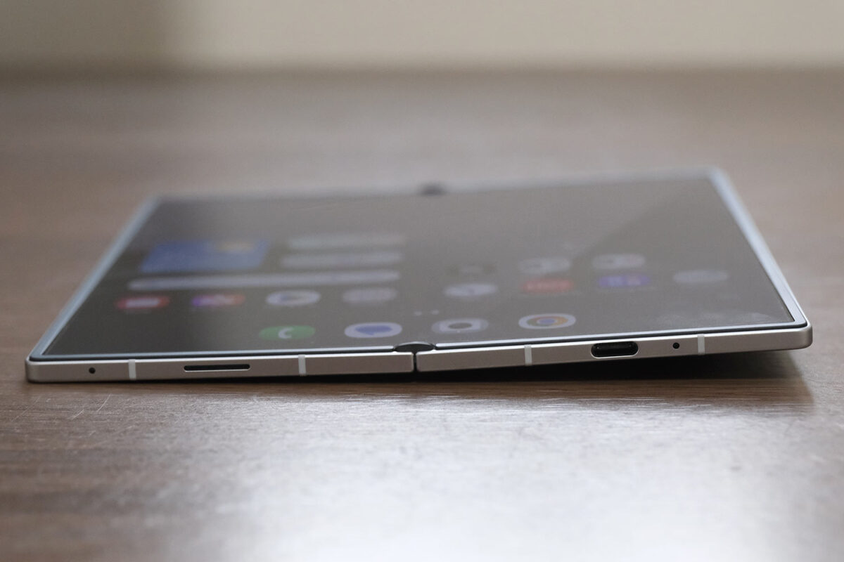 Galaxy Z Fold7 開いた状態の薄さ