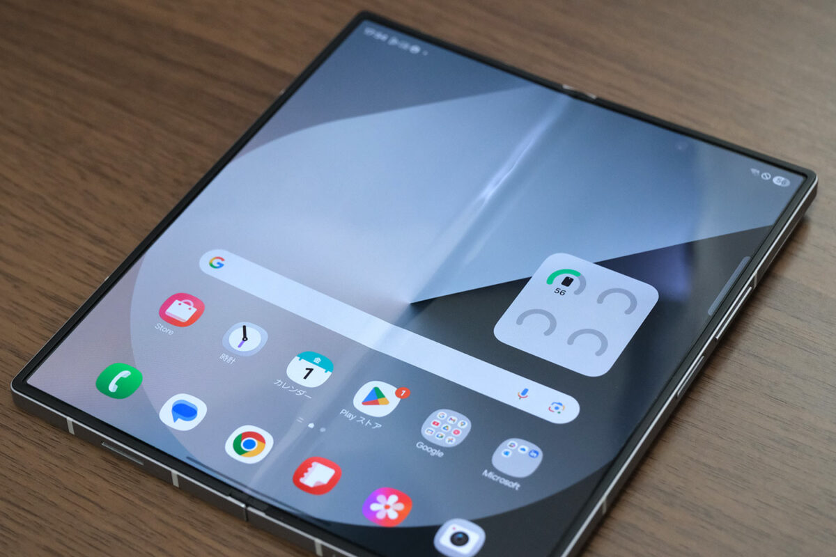 Galaxy Z Fold6 メイン画面の折り目