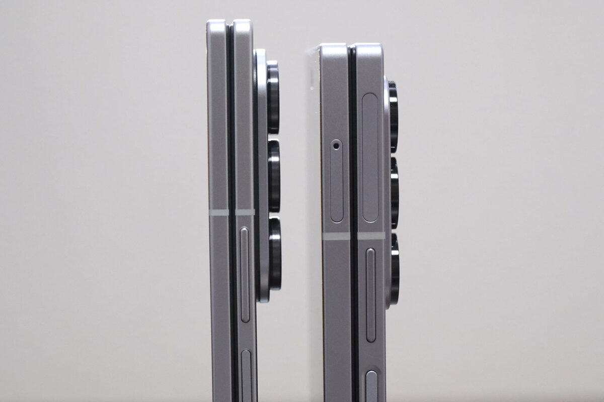 Galaxy Z Fold7 vs Fold6 リアカメラの厚み