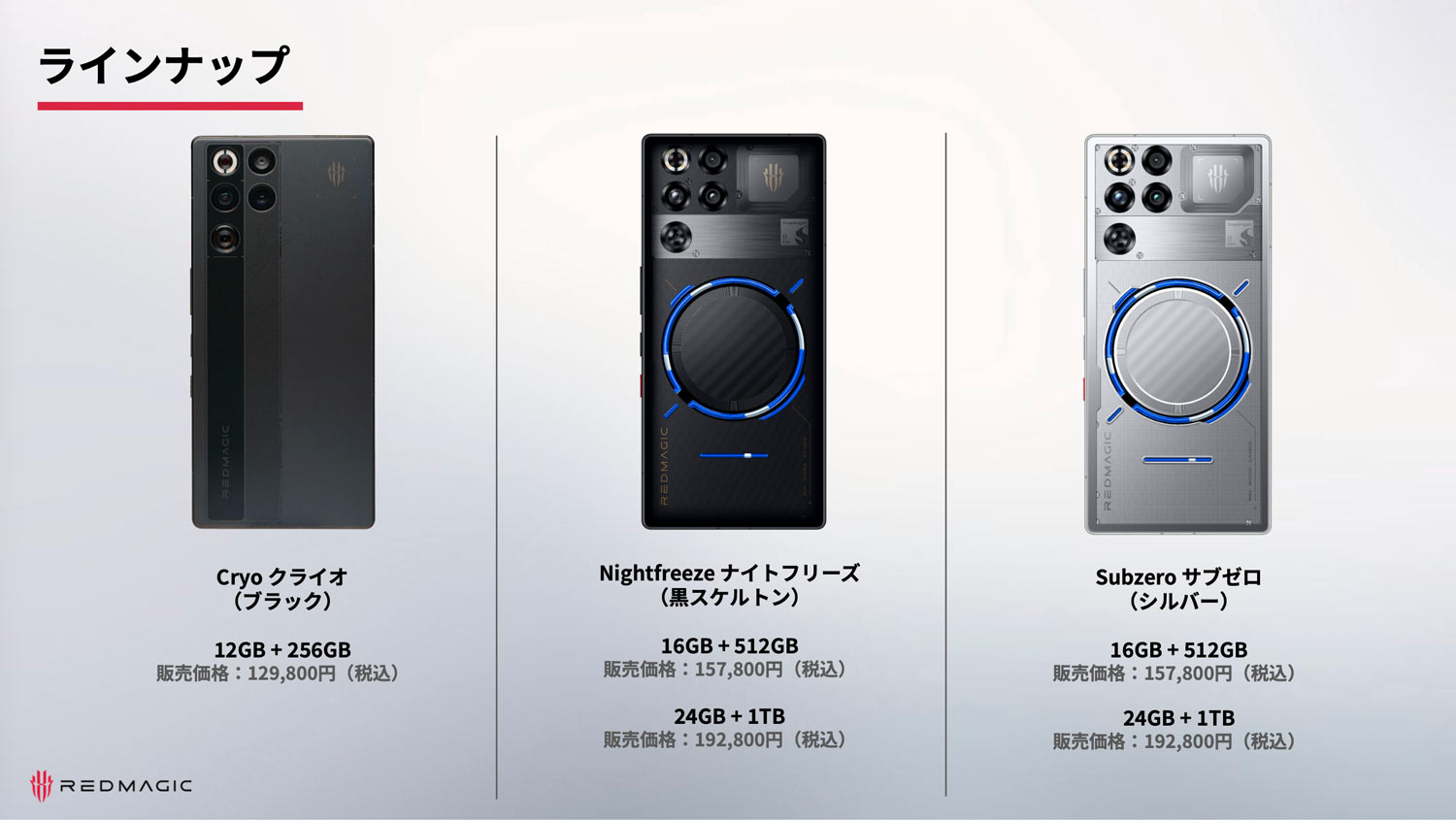 REDMAGIC 11 Pro ラインナップ